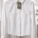 Camisa Cropped de algodão e manga longa